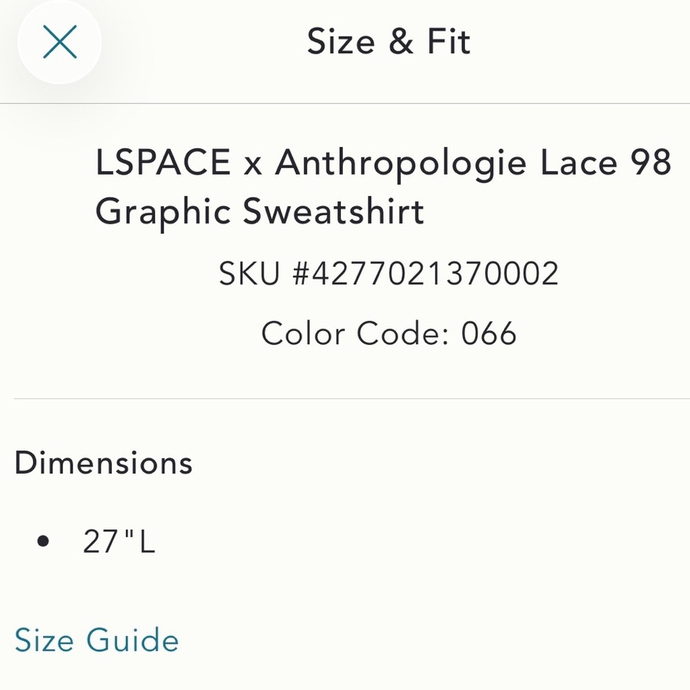 Anthropologie LSPACE Pink Lace Graphic Sweatshirt, M - Picture 6 of 6